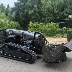 Fully hydraulic remote-controlled slope lawn mower