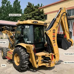 Heavy duty backhoe loader with reinforced chassis and strong breakout force