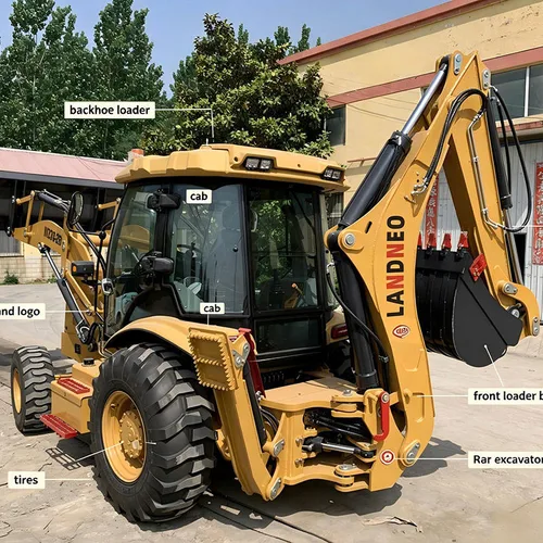 Heavy duty backhoe loader with reinforced chassis and strong breakout force