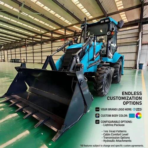 Mini retroexcavadora backhoe loader with strong digging power