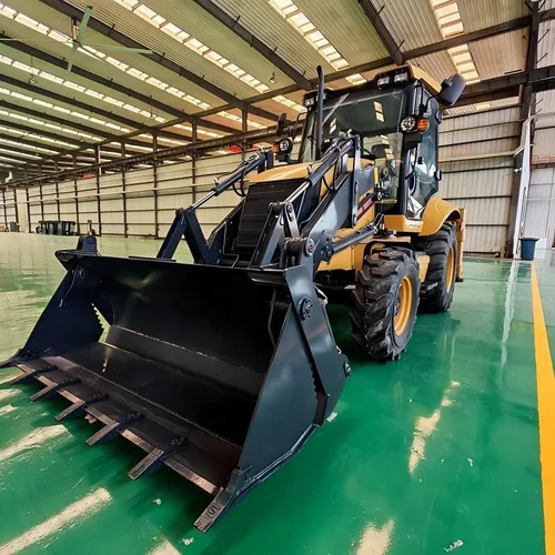 4x4 backhoe excavator loader performing multi-purpose earthmoving tasks