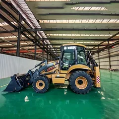 4WD backhoe loader with hydraulic system for road maintenance