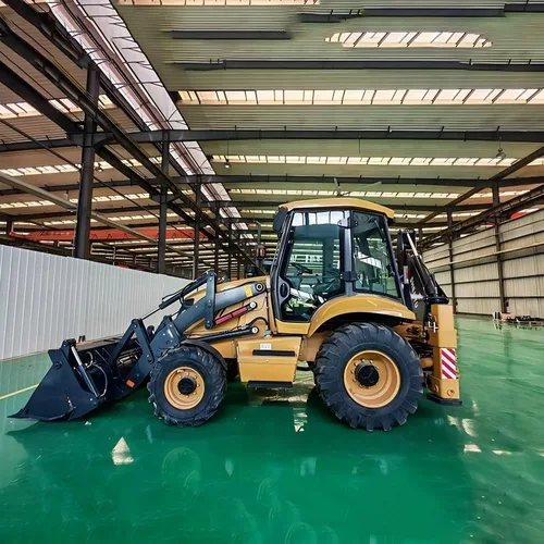 4WD backhoe loader with hydraulic system for road maintenance