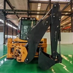 Euro 5 EPA 75KW Cummins backhoe loader for construction projects