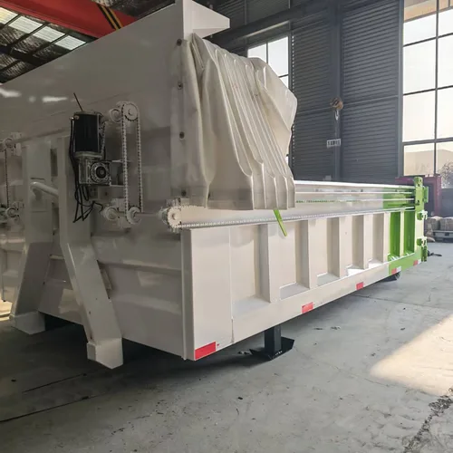7CBM Hook Lift Waste Container 38002200800mm Roll Off Dumpster With 5mm Floor & Electric Tarpaulin Factory Price 18000 RMB