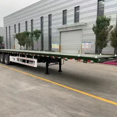 Tri-Axle Flatbed Container Semi Trailer 13m-16m Flat Bed Container Transport Trailer Factory Direct Price