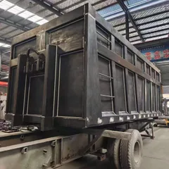Custom Large Engineering Hook Arm Construction Waste Transfer Bin 30 Cubic Meter Muck Roll Off Box High Power Full Auto Electric Sealed Tarpaulin Sanitation Hook Lift Bin