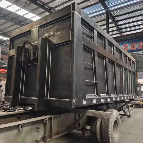Custom Large Engineering Hook Arm Construction Waste Transfer Bin 30 Cubic Meter Muck Roll Off Box High Power Full Auto Electric Sealed Tarpaulin Sanitation Hook Lift Bin