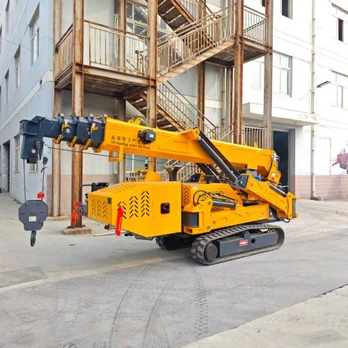 5Ton Large Capacity Crawler Spider Crane 0-360° Continuous Rotation Wide Rubber Track Hoist Low Ground Pressure Self-Propelled Heavy Lifting Machine For Factory & Curtain Wall