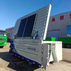 Custom Self-Generating Solar Hook Arm Decoration Waste Transfer Bin 8 Cubic Meter New Energy Hydraulic Sealed Cover Sanitation Roll Off Container No External Power Supply
