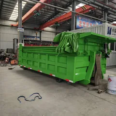 Custom Thickened Hook Arm Construction Waste Transfer Bin 7 Cubic Meter Engineering Roll Off Box Full Auto Electric Sealed Tarpaulin Sanitation Hook Lift Bin