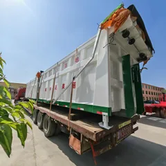 Custom Large Engineering Hook Arm Construction Waste Transfer Bin 30 Cubic Meter Muck Roll Off Box High Power Full Auto Electric Sealed Tarpaulin Sanitation Hook Lift Bin
