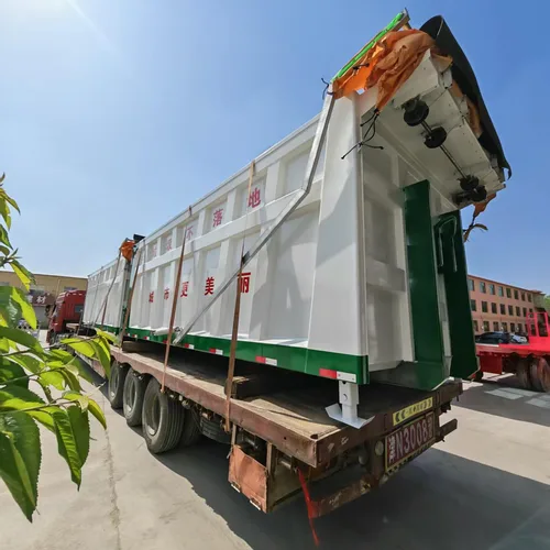 Custom Large Engineering Hook Arm Construction Waste Transfer Bin 30 Cubic Meter Muck Roll Off Box High Power Full Auto Electric Sealed Tarpaulin Sanitation Hook Lift Bin