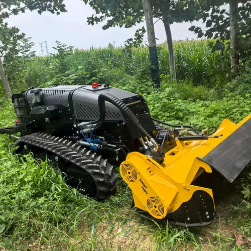 Fully hydraulic remote-controlled slope lawn mower