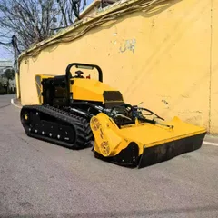 Fully hydraulic remote-controlled slope lawn mower