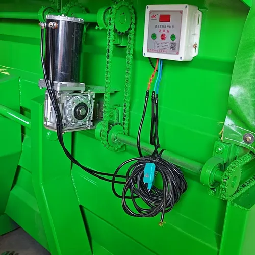 Custom Thickened Hook Arm Construction Waste Transfer Bin 7 Cubic Meter Engineering Roll Off Box Full Auto Electric Sealed Tarpaulin Sanitation Hook Lift Bin