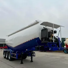 Export Horizontal Bulk Powder Material Tank Trailer 11000-135000mm Cement Transport Tank Semi-Trailer Multi Color Custom Dry Bulk Tank Trailer
