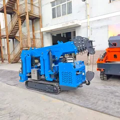 2Ton Narrow Body Elevator Accessible Spider Crane 0-360° Continuous Rotation Rubber Track Hoist Low Ground Pressure Self-Propelled Lifting Machine For Interior & Curtain Wall