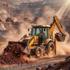 Construction backhoe loader with loading and digging functions