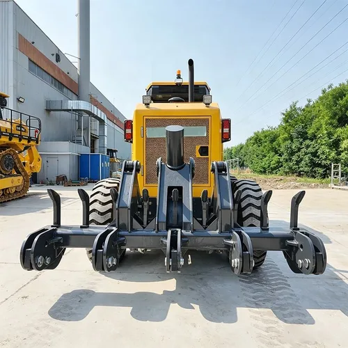 motor grader with 360 degree moldboard rotation and precise leveling
