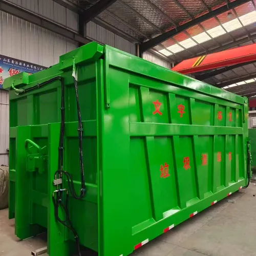 Custom Large Hydraulic Top Cover Hook Arm Muck Transfer Bin 30 Cubic Meter Engineering Waste Box Full Auto Hydraulic Enclosed Sanitation Roll Off Container