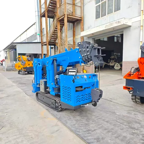 2Ton Narrow Body Elevator Accessible Spider Crane 0-360° Continuous Rotation Rubber Track Hoist Low Ground Pressure Self-Propelled Lifting Machine For Interior & Curtain Wall