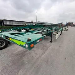 Export Standard Container Skeleton Trailer Light Weight 20ft 40ft Container Transport Chassis Semi-Trailer