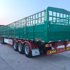 Export Standard High Side Stake Semi-Trailer 9000-16000mm Fence Cargo Trailer For Fruit Vegetable Delivery Multi Color Available