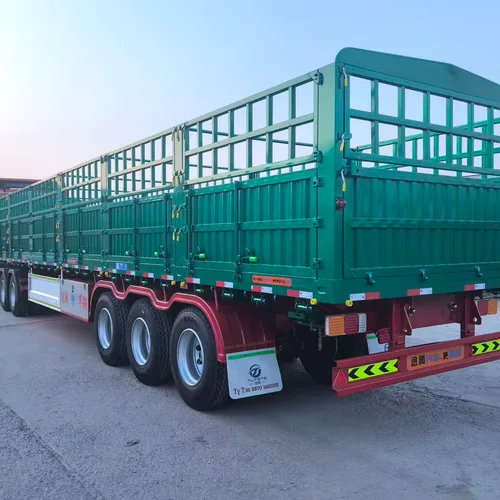 Export Standard High Side Stake Semi-Trailer 9000-16000mm Fence Cargo Trailer For Fruit Vegetable Delivery Multi Color Available