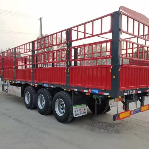 Export Standard High Side Stake Semi-Trailer 9000-16000mm Fence Cargo Trailer For Fruit Vegetable Delivery Multi Color Available