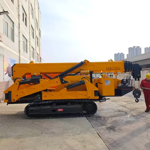 5Ton Large Capacity Crawler Spider Crane 0-360° Continuous Rotation Wide Rubber Track Hoist Low Ground Pressure Self-Propelled Heavy Lifting Machine For Factory & Curtain Wall