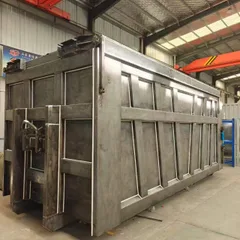 Custom Large Hydraulic Top Cover Hook Arm Muck Transfer Bin 30 Cubic Meter Engineering Waste Box Full Auto Hydraulic Enclosed Sanitation Roll Off Container