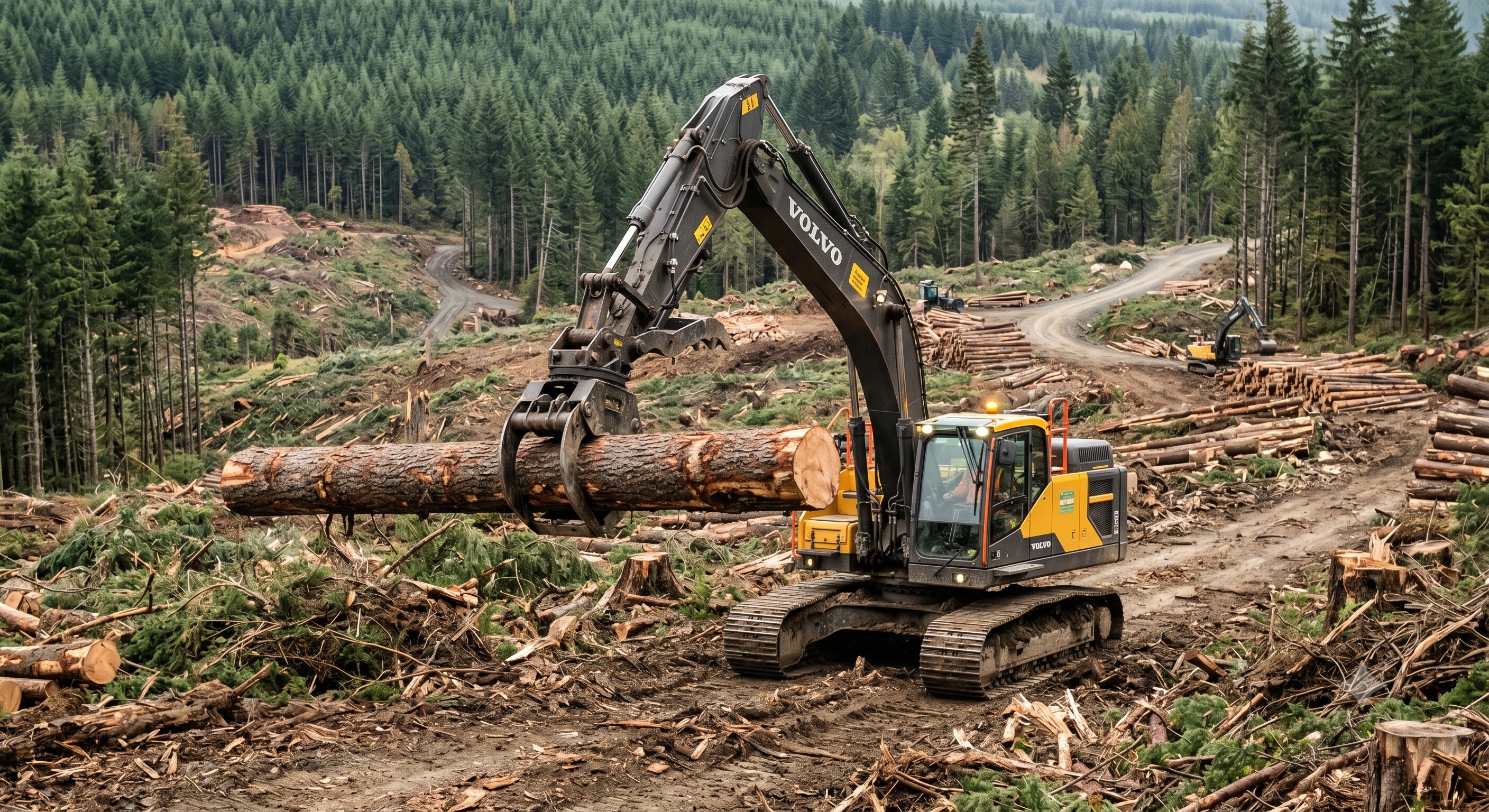 High-Performance Forestry Excavator | 30-Ton Heavy-Duty Log Loader for Global Export