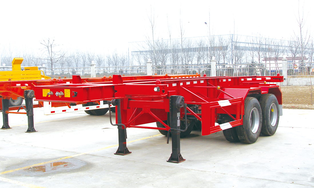 Export Skeleton Semi-Trailer Mechanical/Air Suspension Container Transport Skeleton Truck New Ready Stock