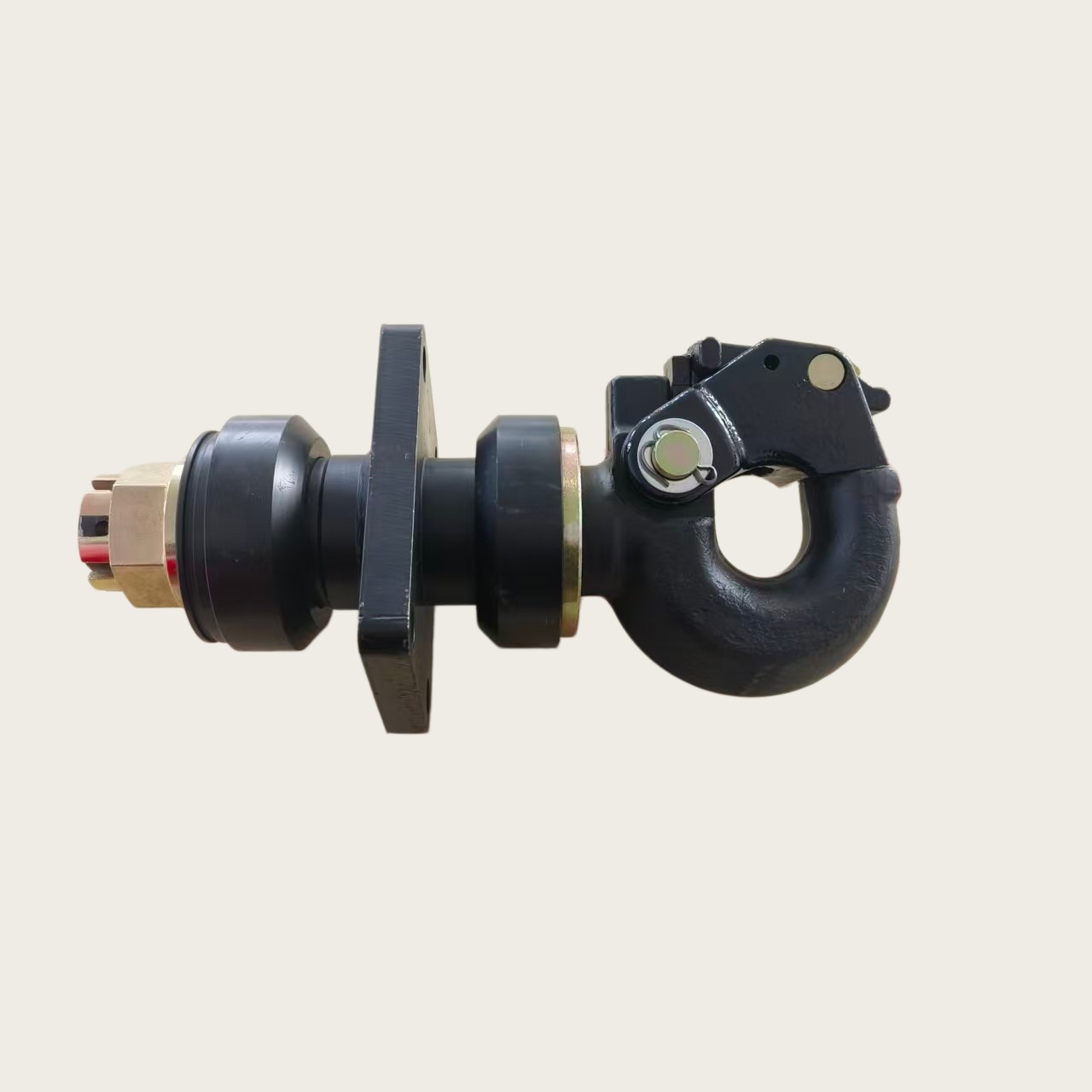 WEQ75 Dual Rubber Shock Absorbing Pintle Hook For Large Mine Dump & Oversize Transport Semi-Trailer