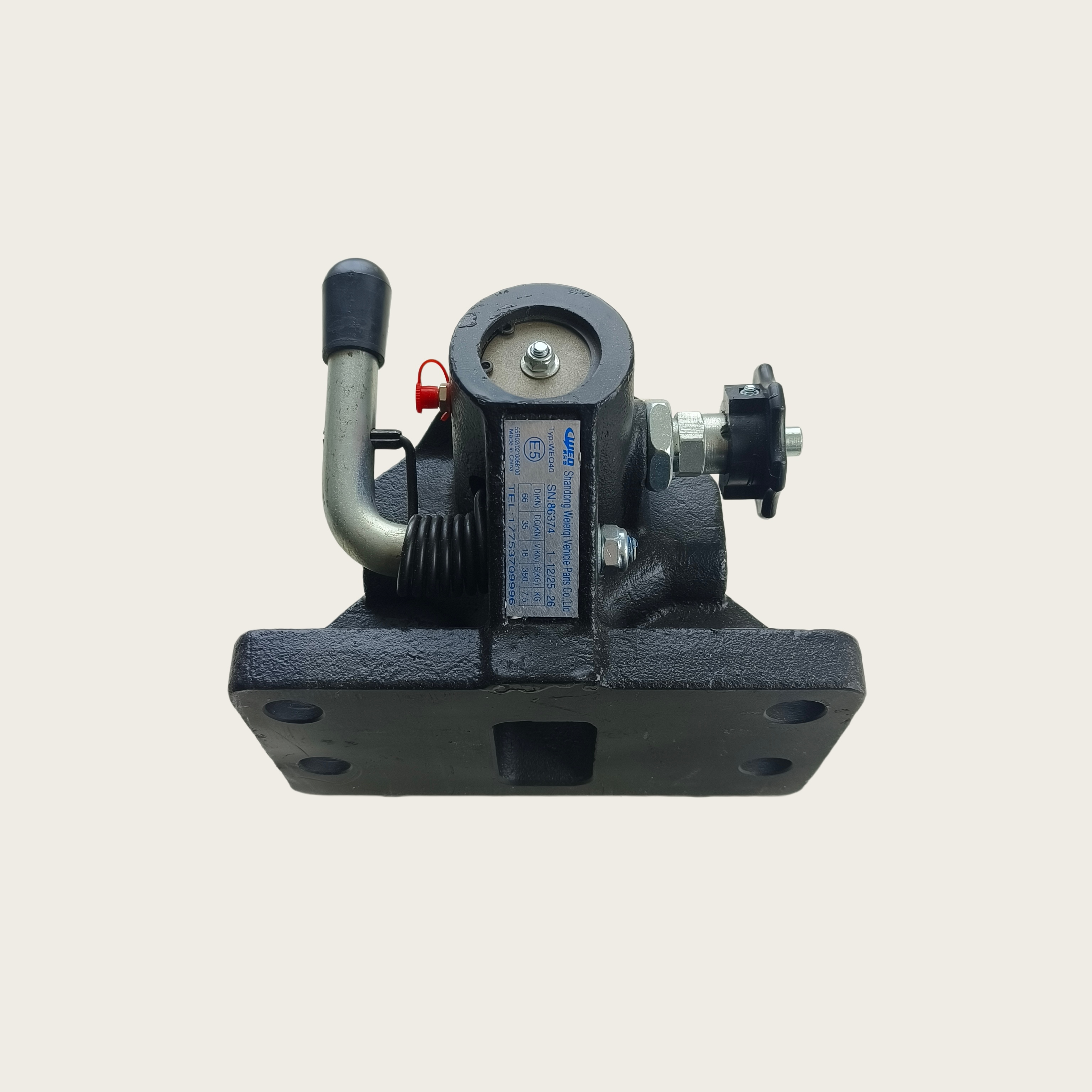 Reinforced WEQ40E Drawbar Coupling For Fuel Tank / Stake / Dump Semi-Trailer Heavy Load Hitch