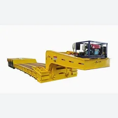 Brand New Hydraulic Ramp Lowbed Semi Trailer 4 Axle 80 Ton Excavator Machinery Transport Flatbed Semi-Trailer