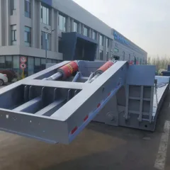 Brand New Hydraulic Ramp Lowbed Semi Trailer 4 Axle 80 Ton Excavator Machinery Transport Flatbed Semi-Trailer