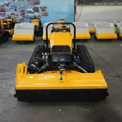 40HP All Terrain Full Hydraulic Remote Controlled Slope Mowing & Shredding Robot for Photovoltaic Plants Dykes and Embankment Slope Protection