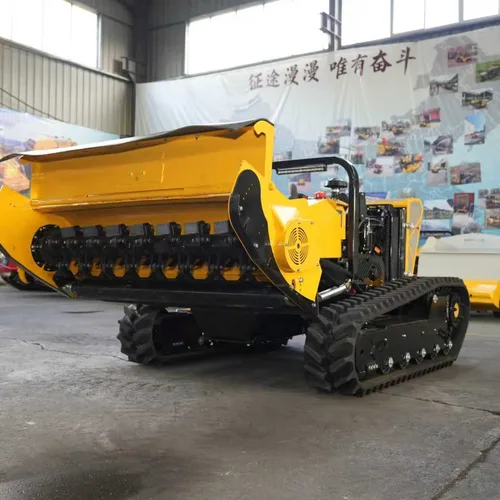 40HP All Terrain Full Hydraulic Remote Controlled Slope Mowing & Shredding Robot for Photovoltaic Plants Dykes and Embankment Slope Protection