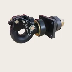 WEQ75 Dual Rubber Shock Absorbing Pintle Hook For Large Mine Dump & Oversize Transport Semi-Trailer