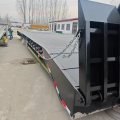Factory Price Detachable Gooseneck Lowbed Trailer 120 Ton Hydraulic Lowboy Semi Trailer for Excavator Transport