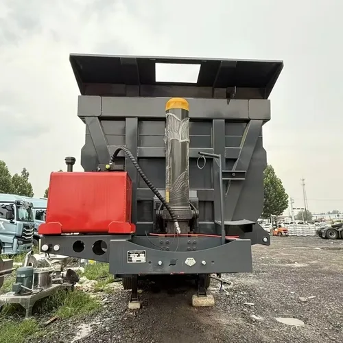 New Grey 5-Axle Rear Tipper Semi Trailer T700 Hardox Bucket HYVA Hydraulic Cylinder For Mine Heavy Load Transport