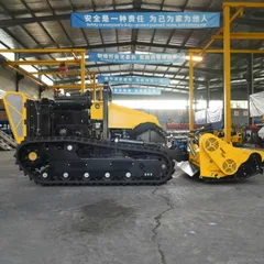 40HP All Terrain Full Hydraulic Remote Controlled Slope Mowing & Shredding Robot for Photovoltaic Plants Dykes and Embankment Slope Protection