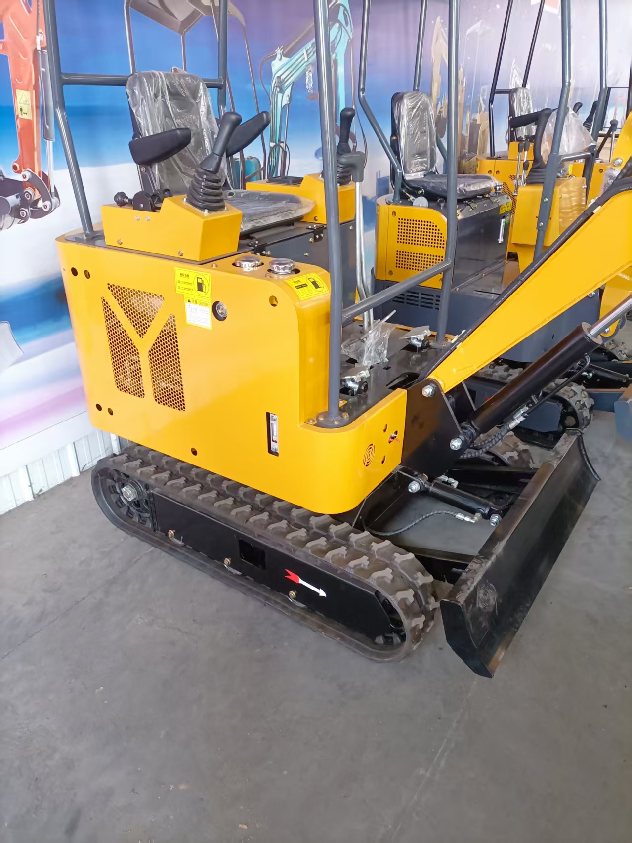JD-17 Mini Excavator 1.7 Ton Laidong 26HP Rubber Track Micro Digger For Orchard Greenhouse Demolition