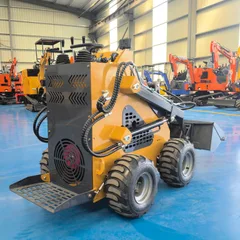 480S Mini Wheel Skid Steer Loader Household Construction Small 4WD Skid Steer With Multi Attachments Ready Stock