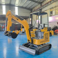 Model 1.3 Ton Mini Excavator Retractable Chassis Rubber Track Orchard Indoor Breeding Digger Ready Stock