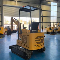 Model 1.3 Ton Mini Excavator Retractable Chassis Rubber Track Orchard Indoor Breeding Digger Ready Stock