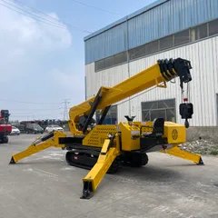 HC8.0A 8 Ton Spider Crane Hexagonal 5-Section Boom Dual Speed Crawler Lifter For Narrow Heavy Lifting