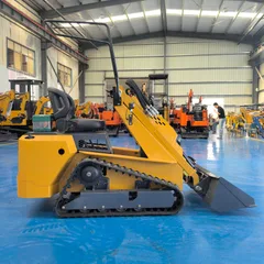 480S Track Mini Skid Steer Loader Rubber Track Compact Machine For Indoor Basement Narrow Aisle Ready Stock